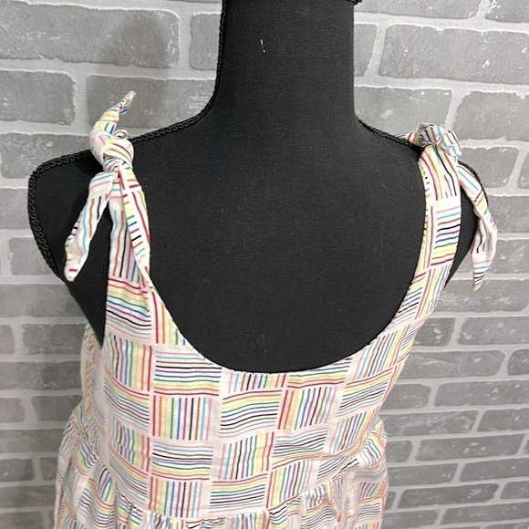 Vintage Target Pride Rainbow Lines‎ Gender Inclusive Linen Dress Size XS - Picture 6 of 10